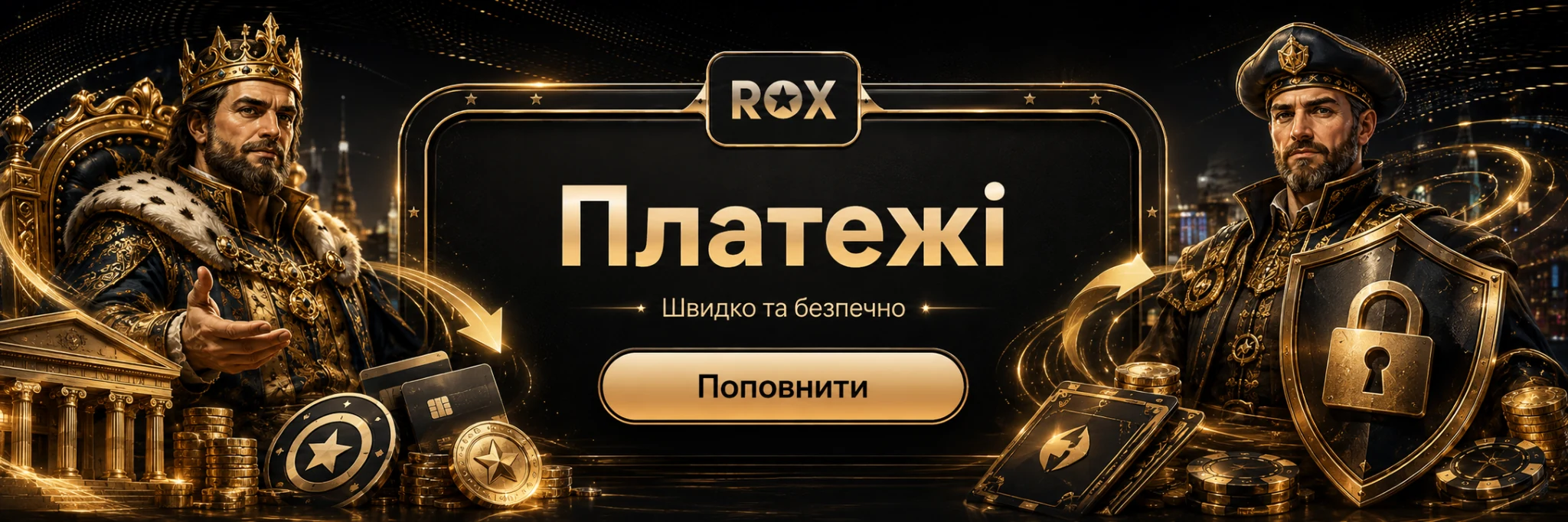 Платежі ROX Casino — поповнення та безпека